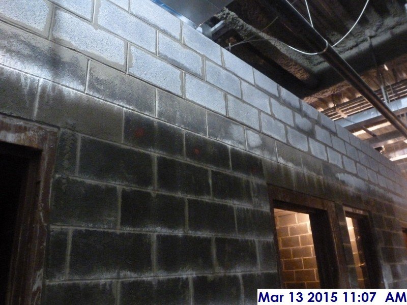 Laying out block at top of detention cells Facing North